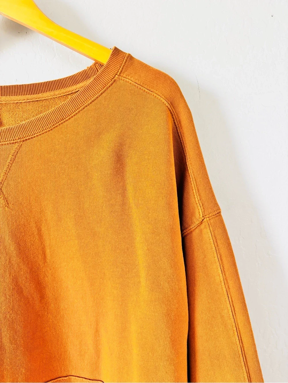 Free People Movement Oversized Crewneck Sweatshirt in Rust Orange - Picture 4 of 7